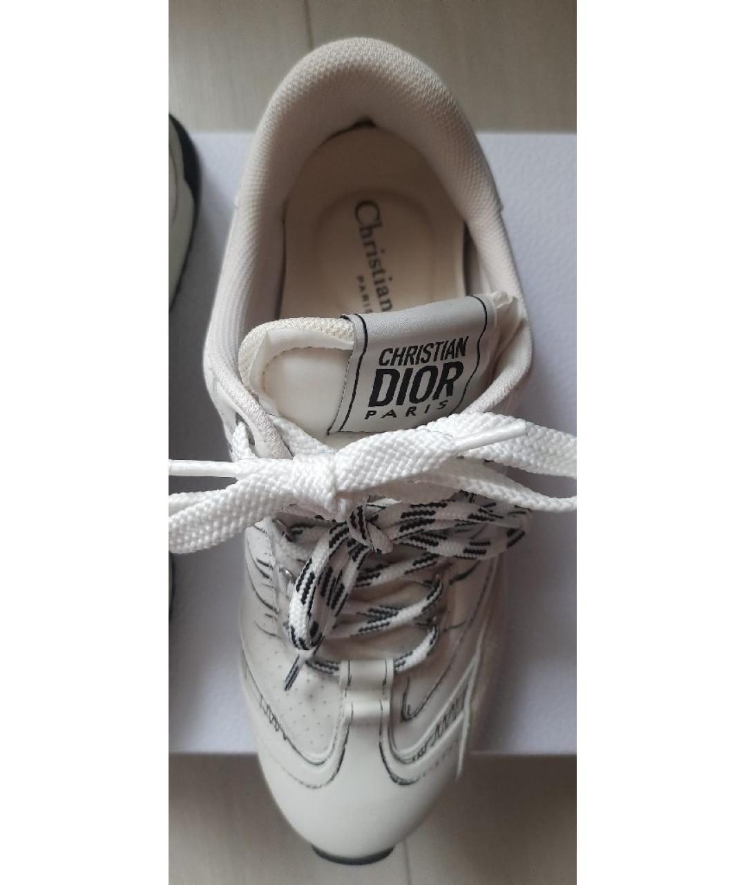 CHRISTIAN DIOR Белые кожаные кроссовки, фото 2