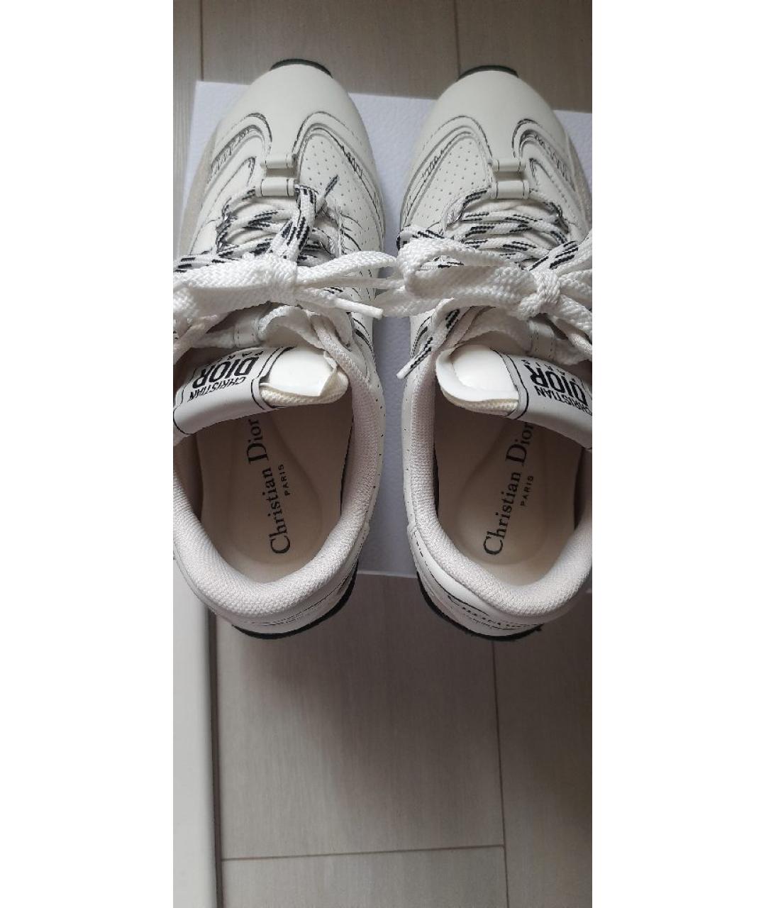 CHRISTIAN DIOR Белые кожаные кроссовки, фото 3