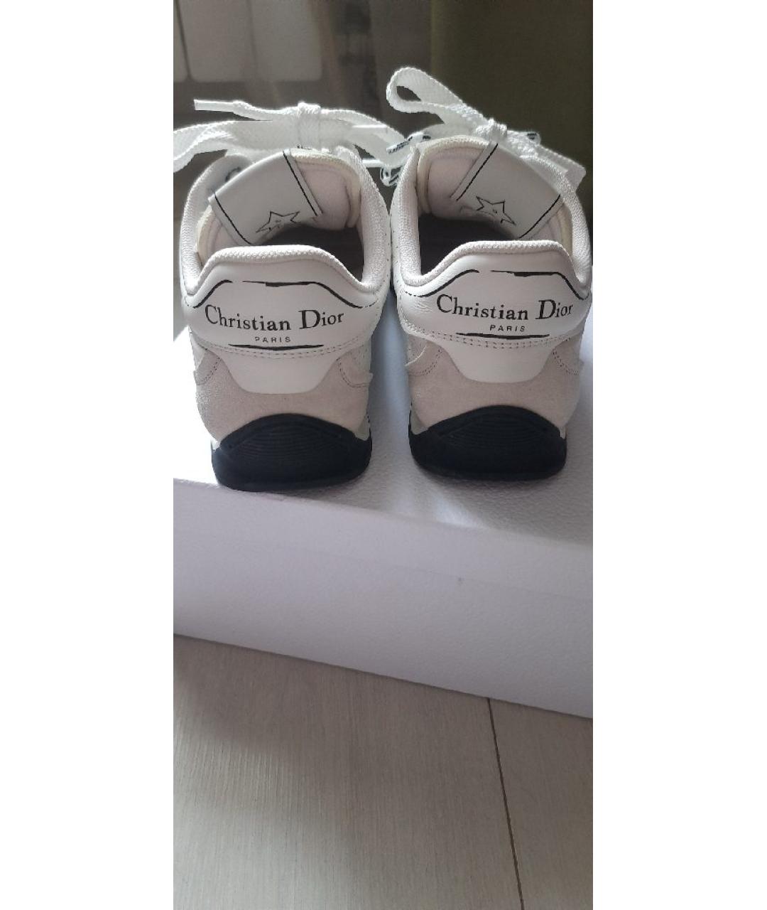 CHRISTIAN DIOR Белые кожаные кроссовки, фото 4
