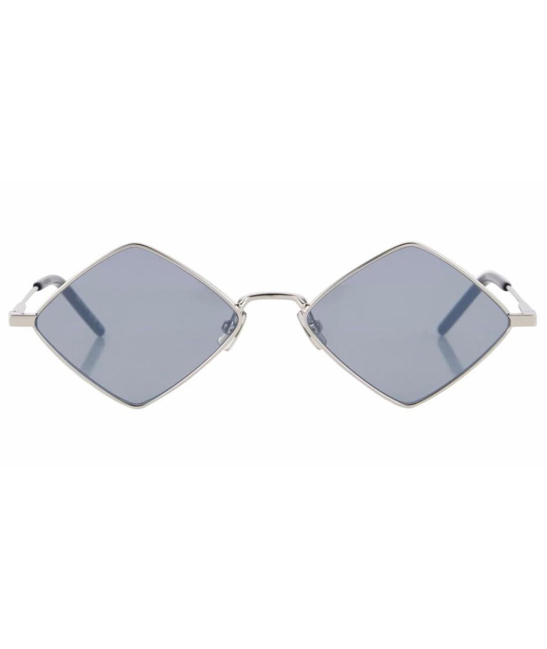 SAINT LAURENT Серые металлические солнцезащитные очки, фото 5