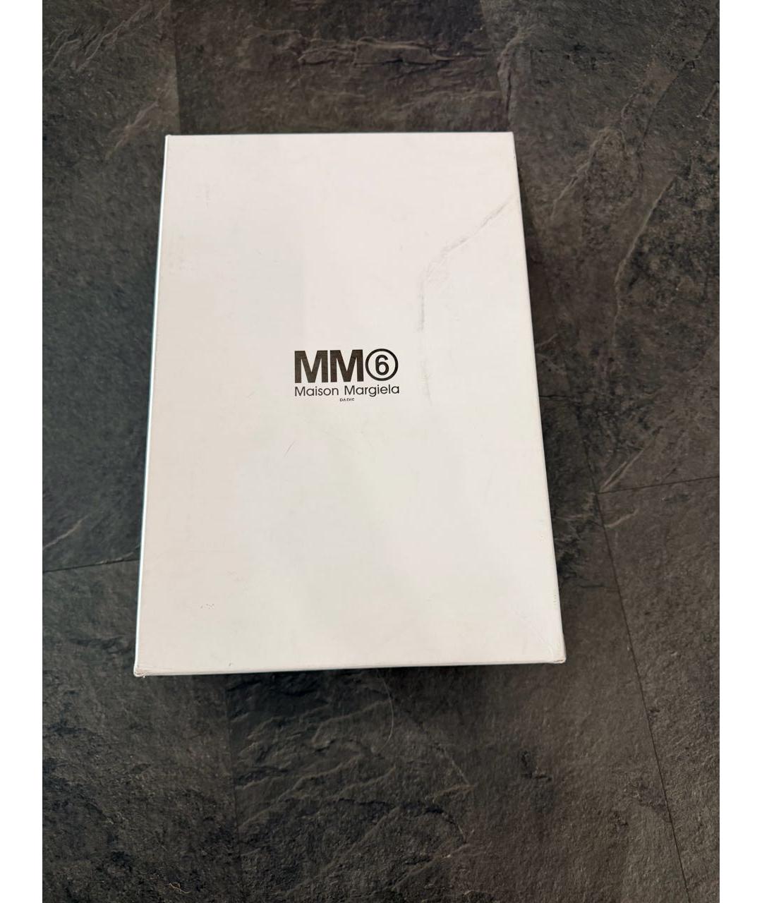 MM6 MAISON MARGIELA Серые кожаные кроссовки, фото 6