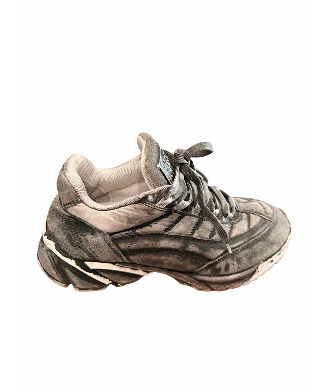 MM6 MAISON MARGIELA Серые кожаные кроссовки, фото 1