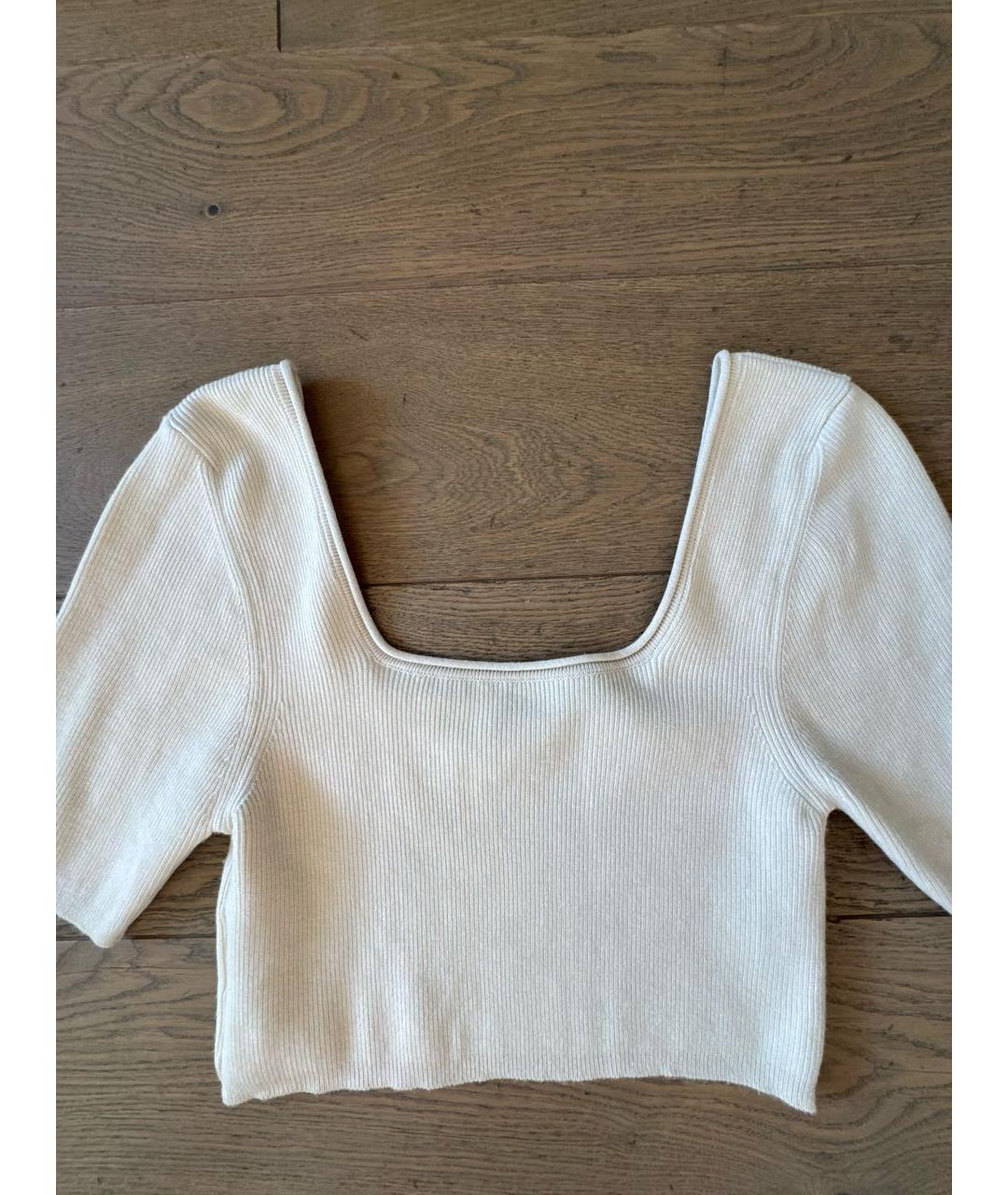 JACQUEMUS Бежевая вискозная майка, фото 4