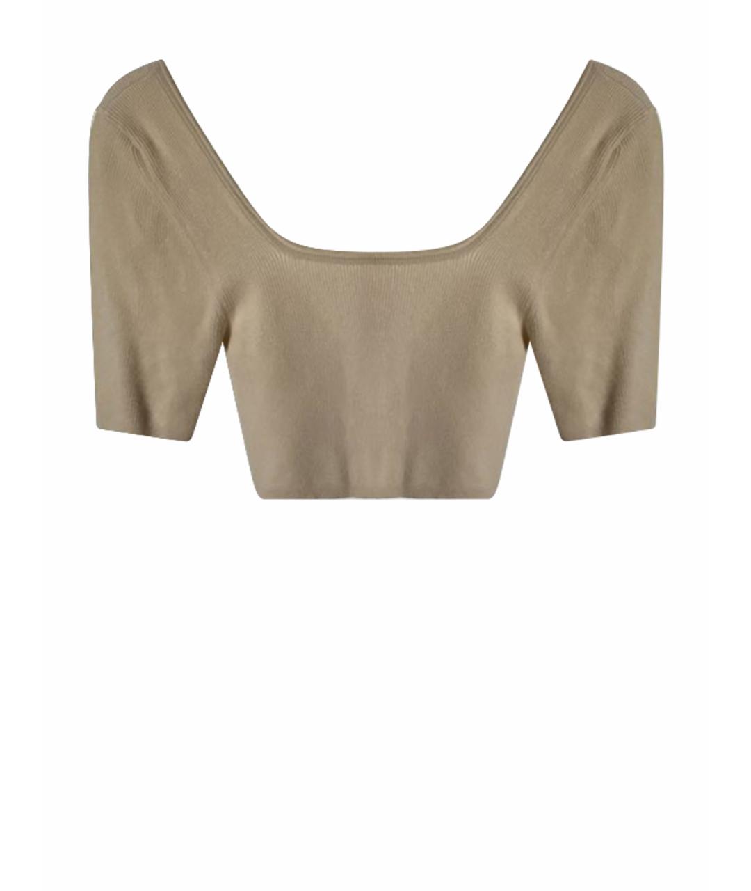 JACQUEMUS Бежевая вискозная майка, фото 1