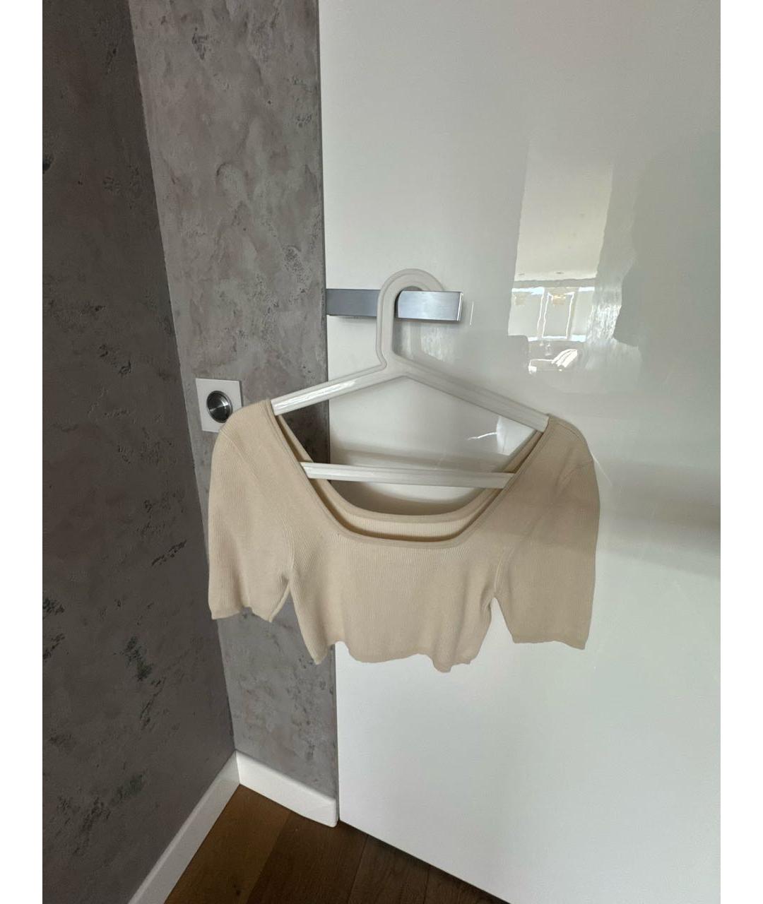 JACQUEMUS Бежевая вискозная майка, фото 2