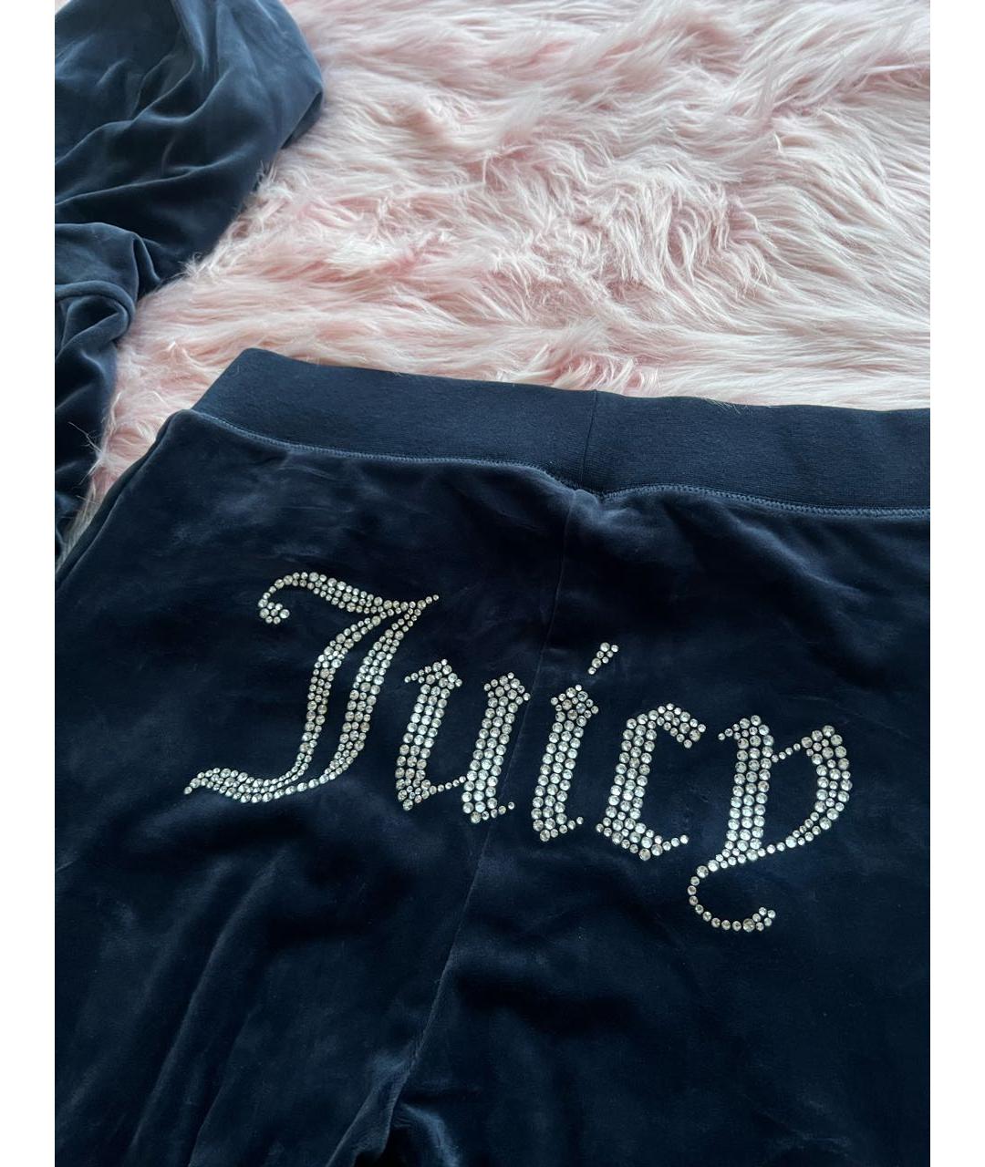 JUICY COUTURE Темно-синий велюровый спортивные костюмы, фото 8