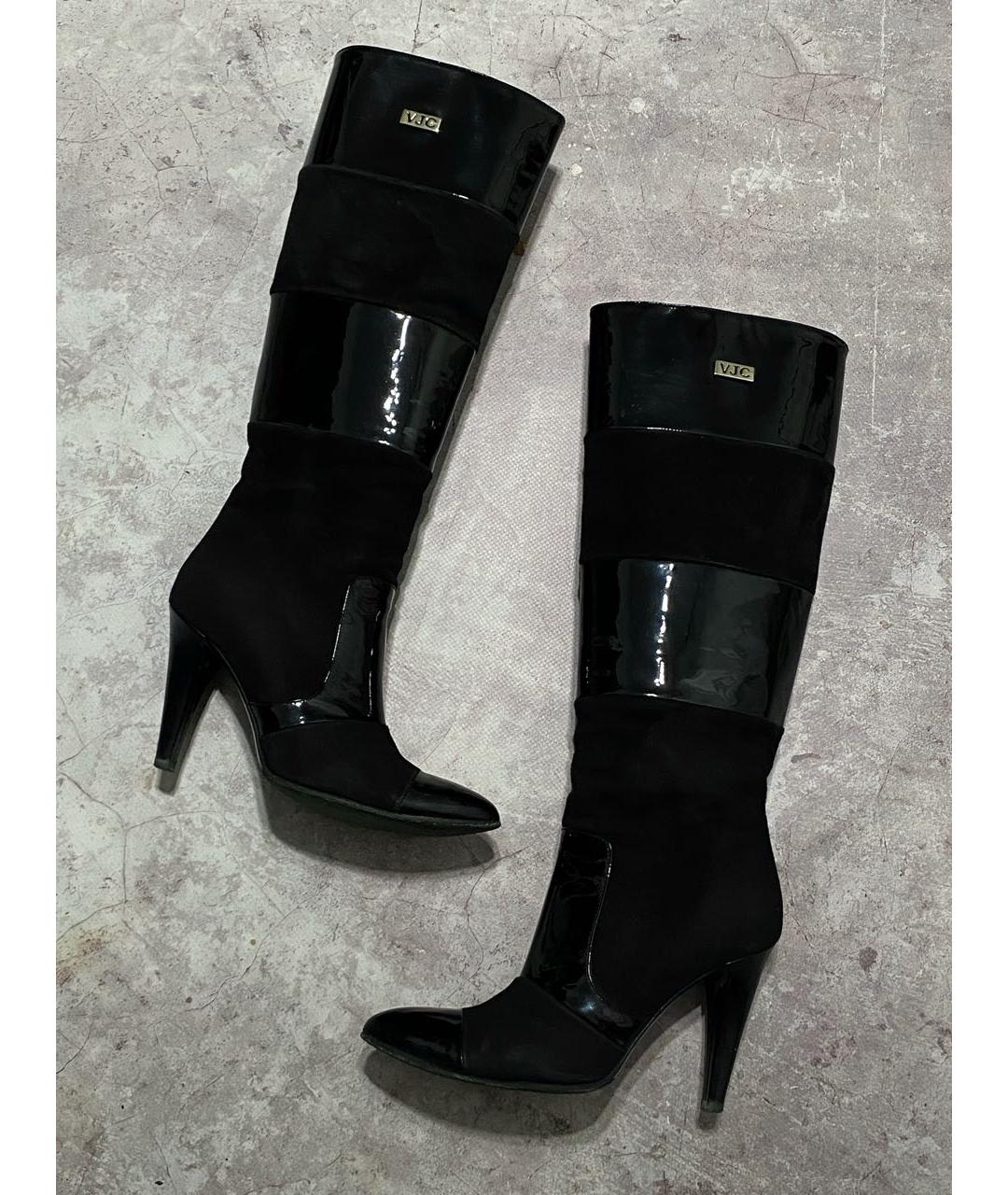 VERSACE JEANS COUTURE Черные кожаные сапоги, фото 2