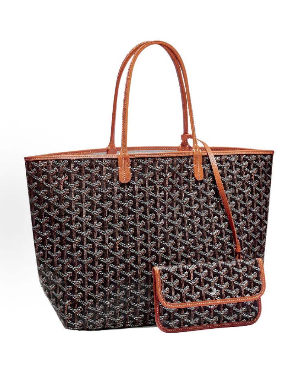 GOYARD Коричневая кожаная сумка тоут, фото 3
