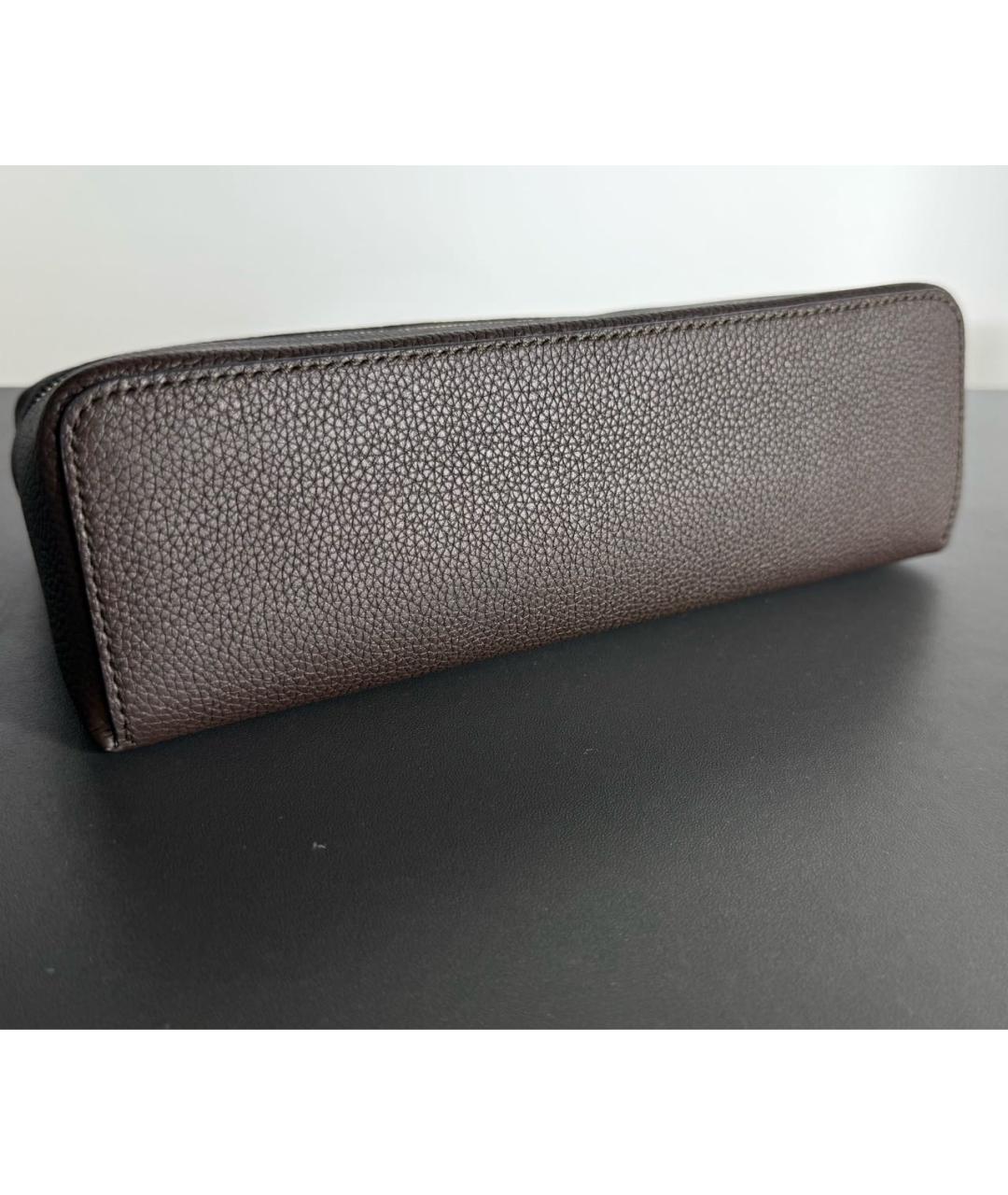 LORO PIANA Коричневая кожаная сумка тоут, фото 8