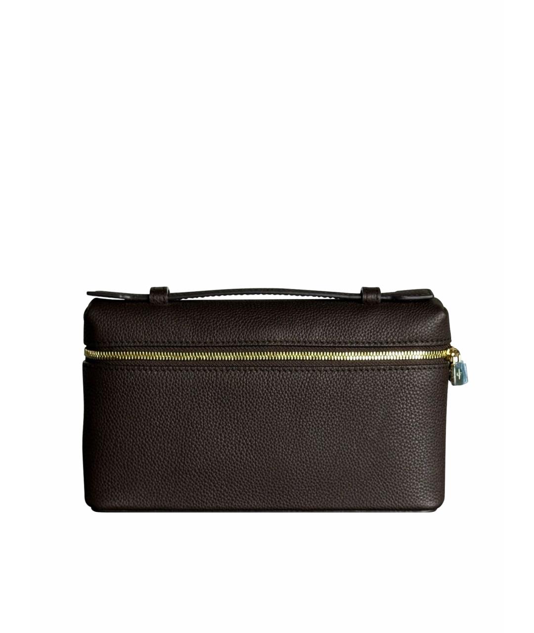 LORO PIANA Коричневая кожаная сумка тоут, фото 1