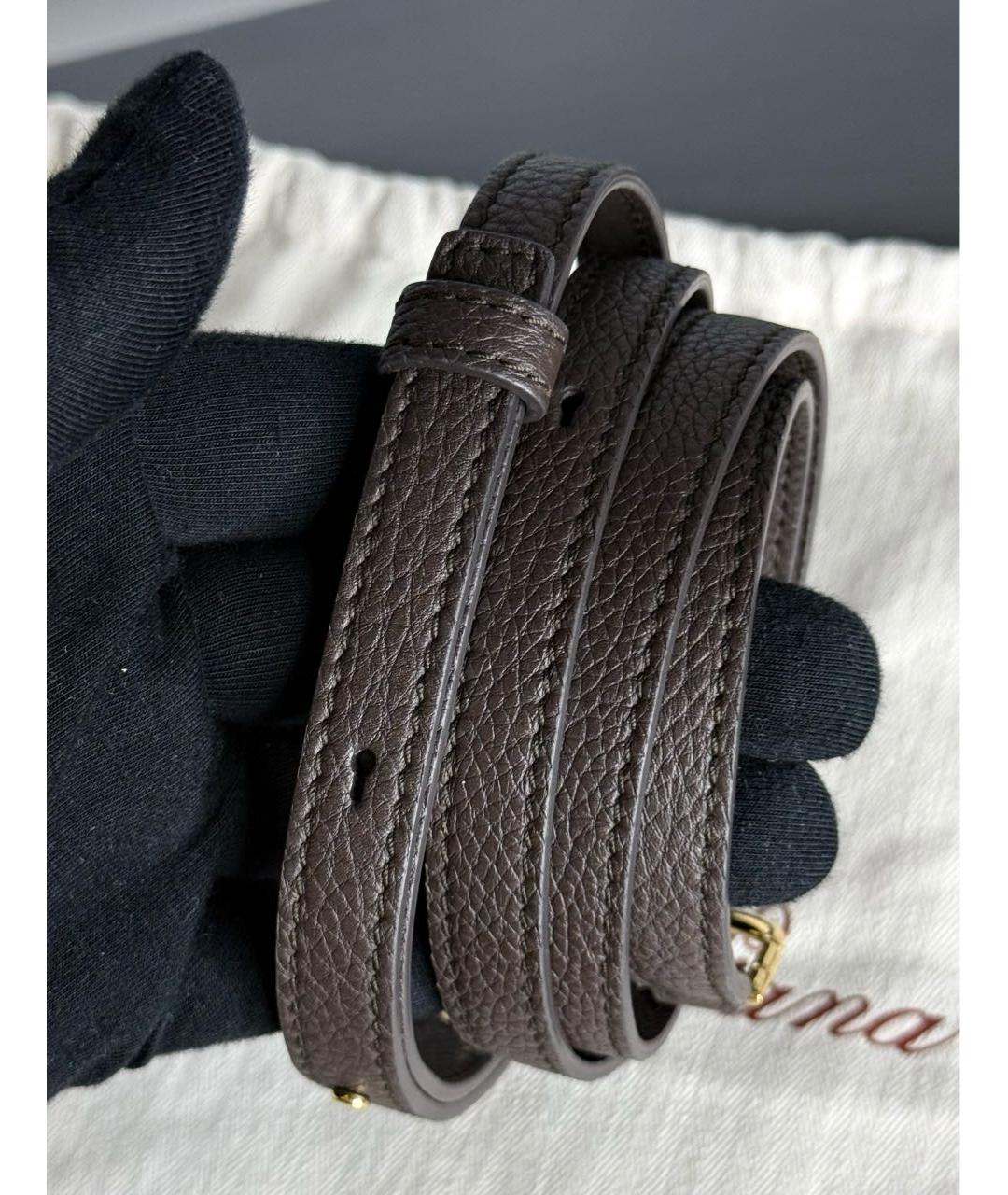 LORO PIANA Коричневая кожаная сумка тоут, фото 6