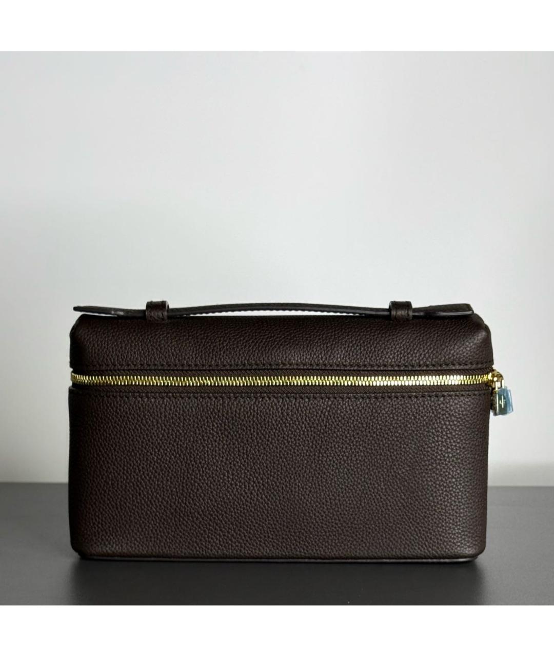 LORO PIANA Коричневая кожаная сумка тоут, фото 9