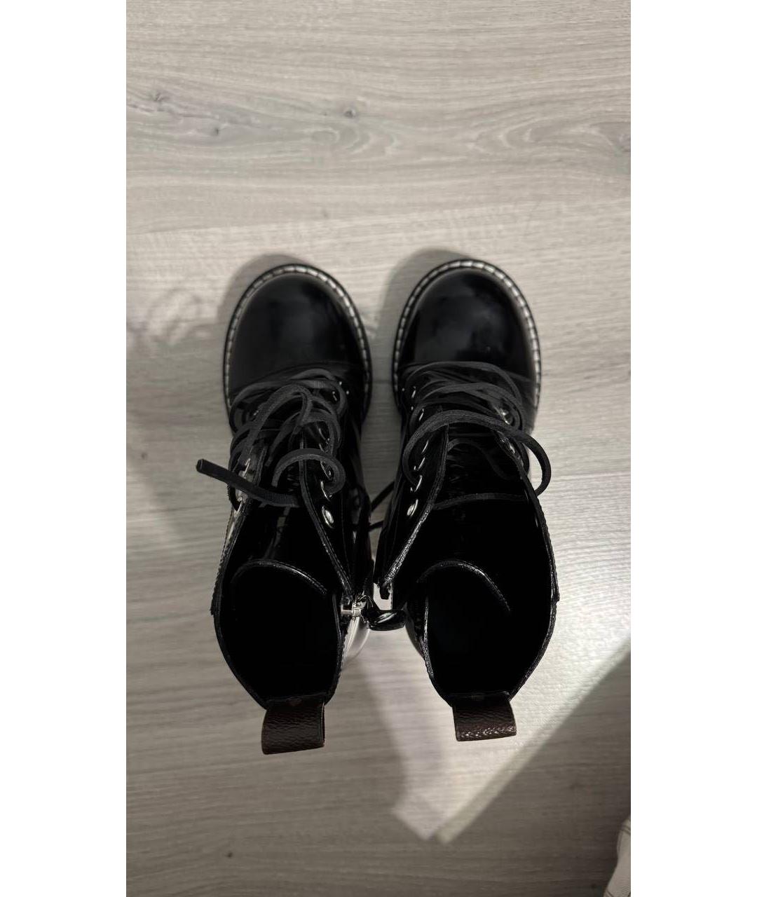 LOUIS VUITTON Черные кожаные ботильоны, фото 3