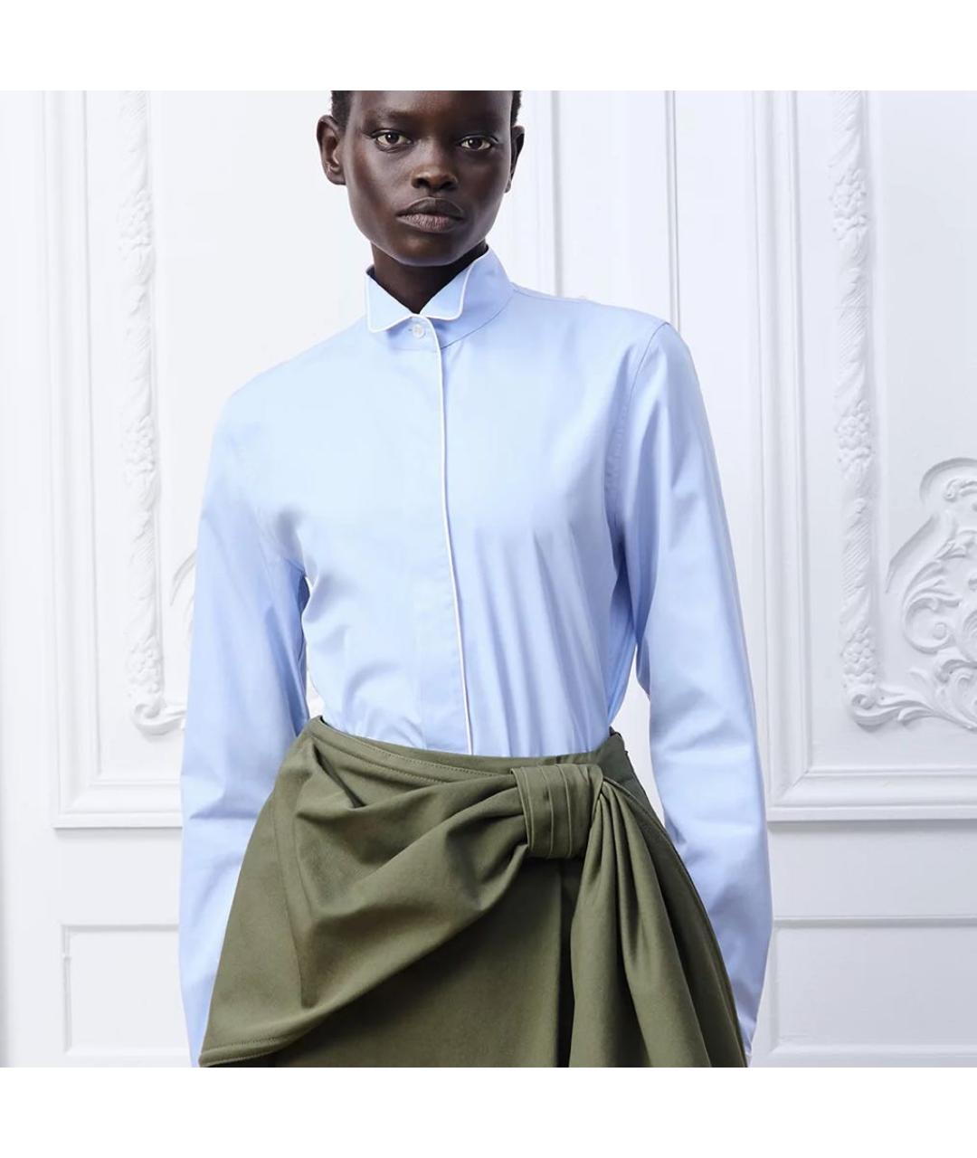 CHRISTIAN DIOR Голубая блузы, фото 4