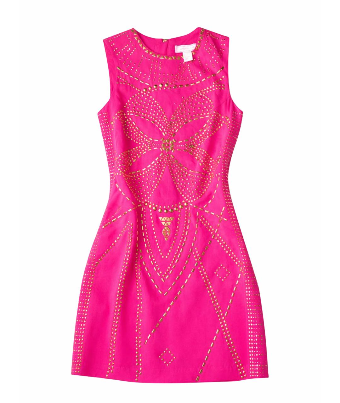 VERSACE Розовое шелковое коктейльное платье, фото 1