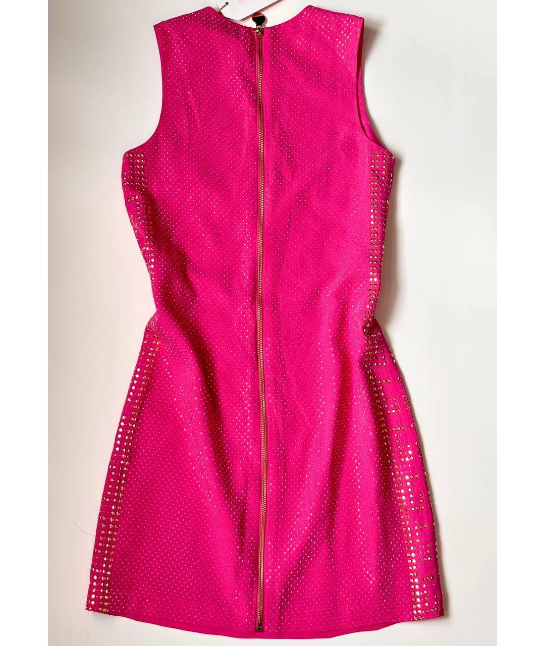 VERSACE Розовое шелковое коктейльное платье, фото 2