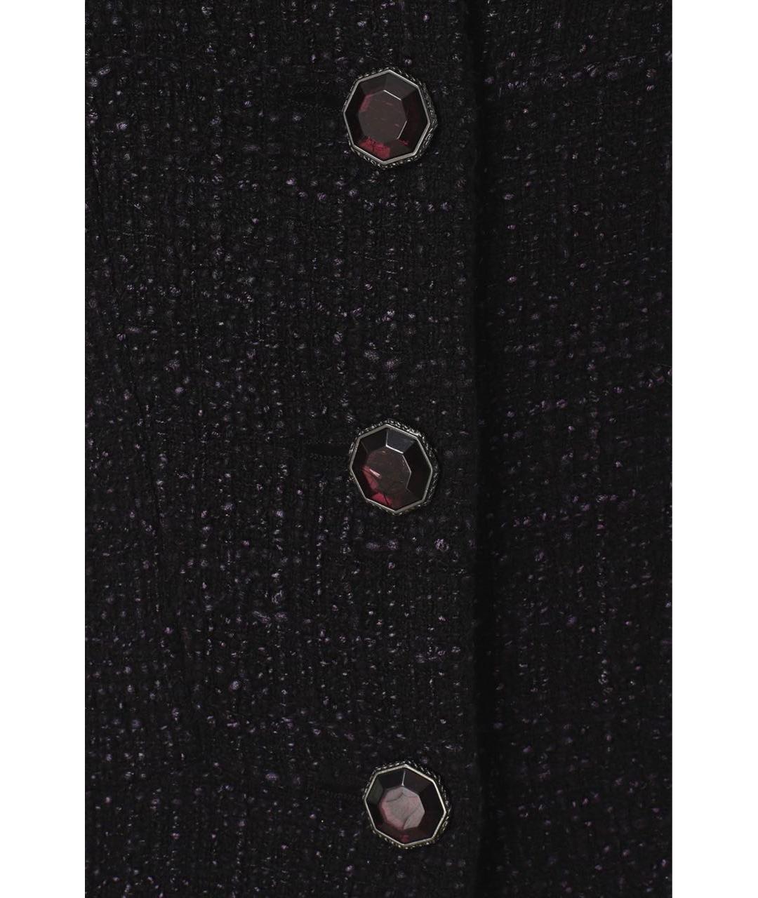 CHANEL Фиолетовый твидовый жакет/пиджак, фото 3