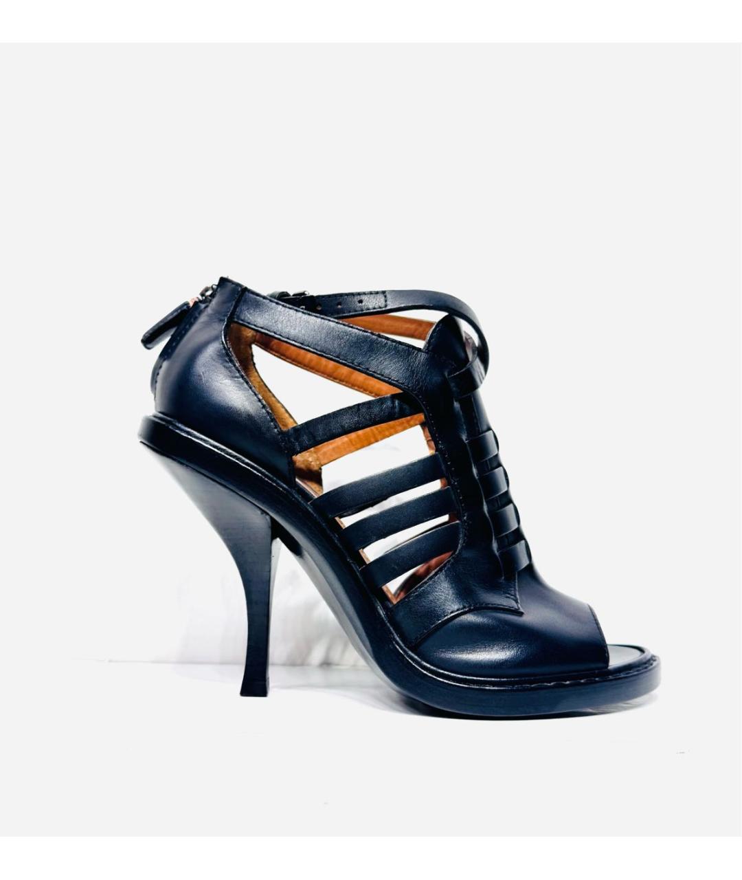GIVENCHY Черные кожаные босоножки, фото 8