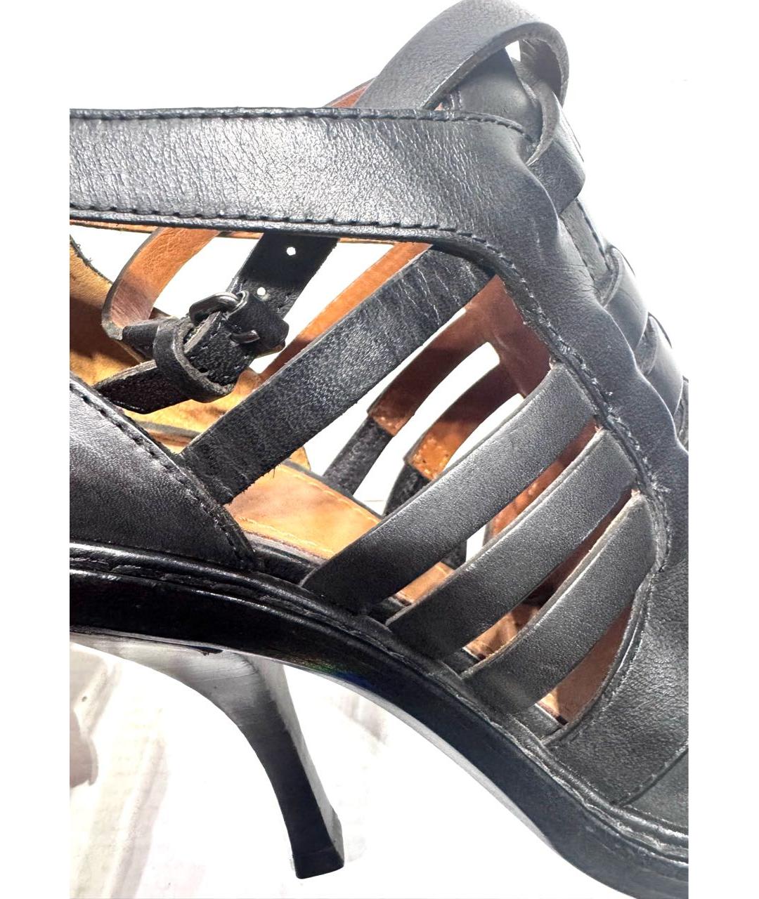 GIVENCHY Черные кожаные босоножки, фото 7