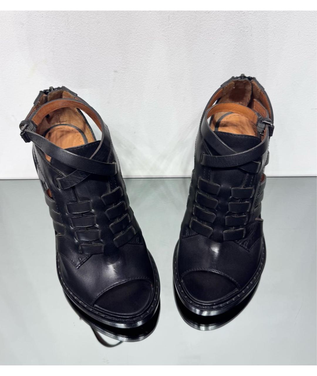 GIVENCHY Черные кожаные босоножки, фото 2