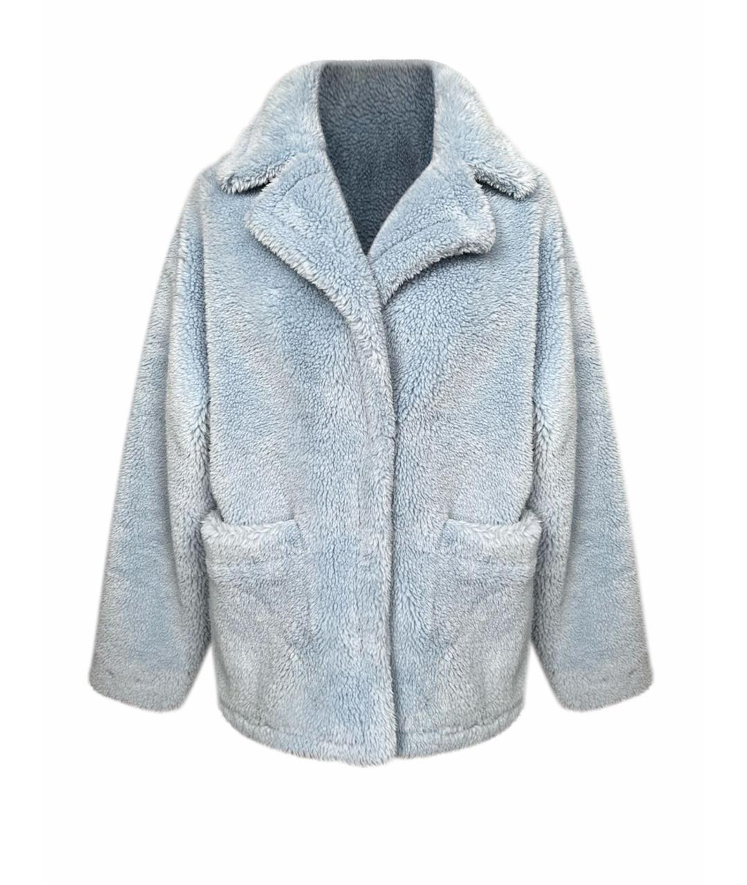 STAND STUDIO Голубая полиэстеровая шуба, фото 1