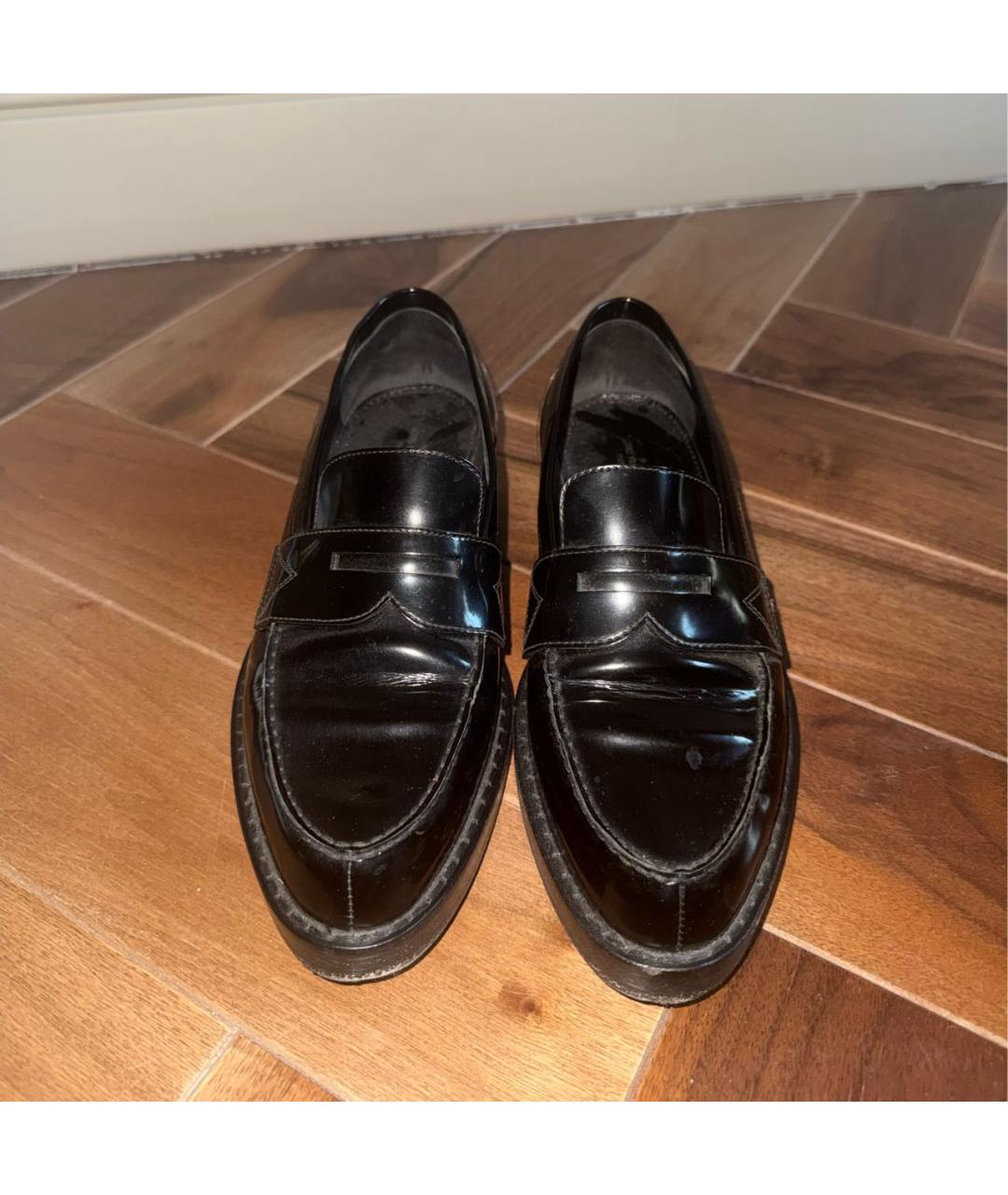 LOUIS VUITTON Черные кожаные лоферы, фото 2