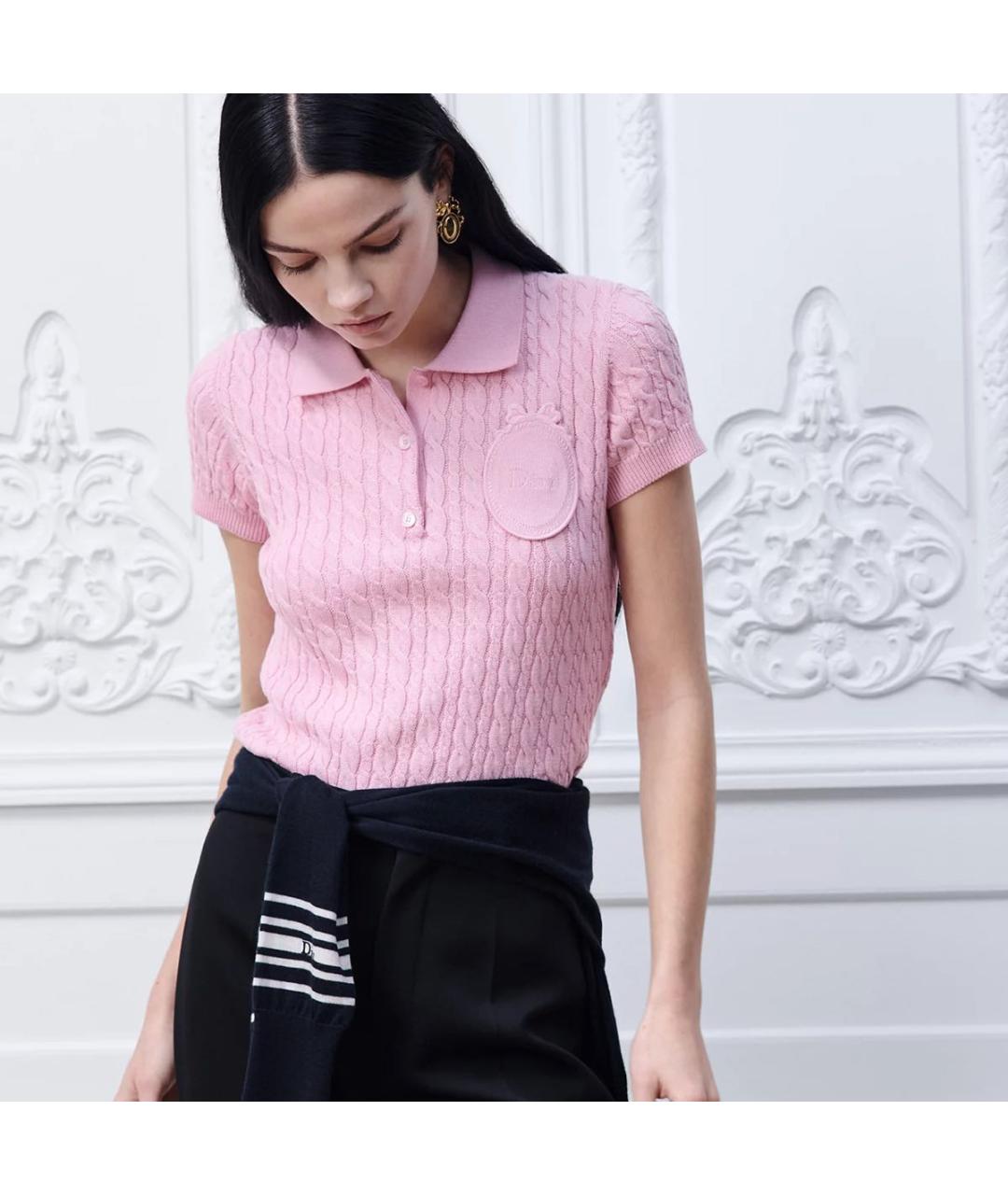 CHRISTIAN DIOR Розовый джемпер / свитер, фото 5