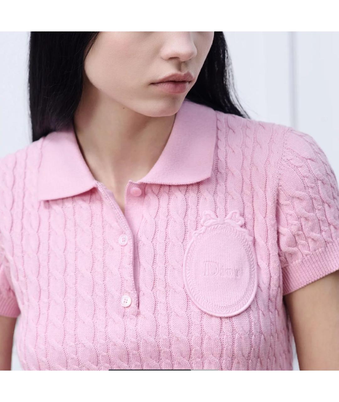 CHRISTIAN DIOR Розовый джемпер / свитер, фото 3