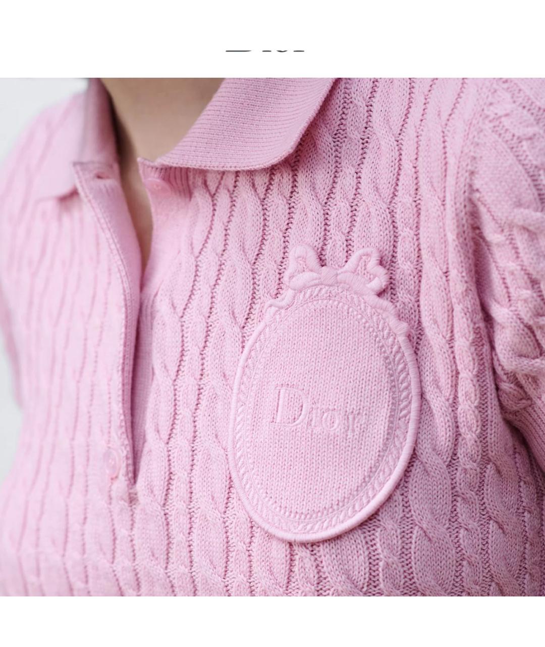 CHRISTIAN DIOR Розовый джемпер / свитер, фото 4