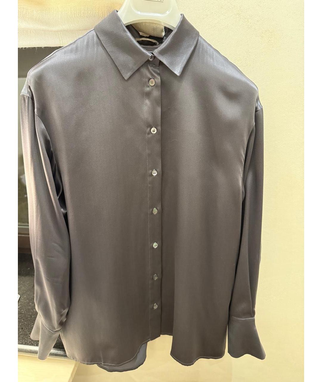 12 STOREEZ Антрацитовая шелковая блузы, фото 4