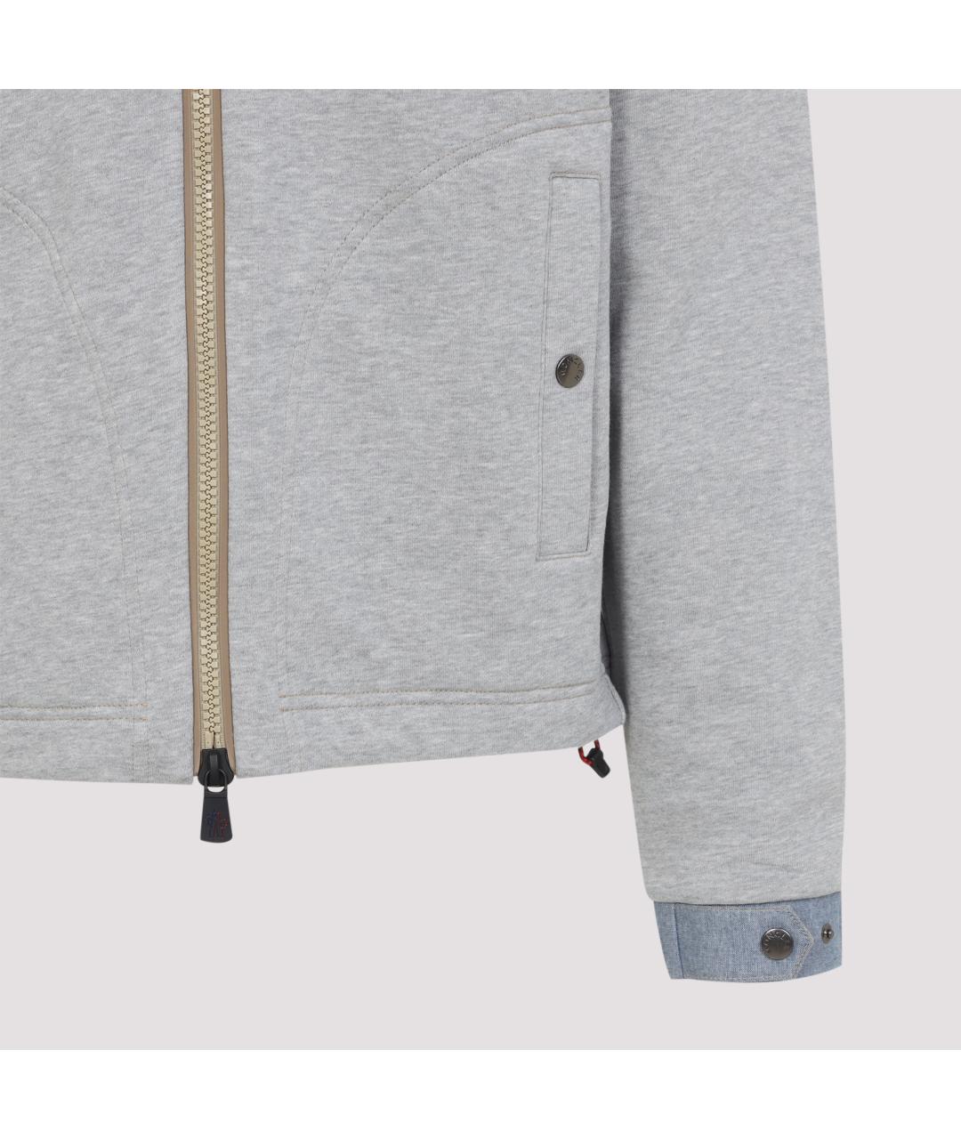 MONCLER GRENOBLE Серая хлопковая куртка, фото 3