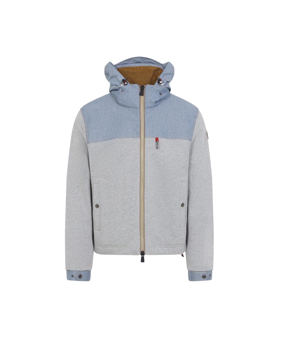 MONCLER GRENOBLE Серая хлопковая куртка, фото 1