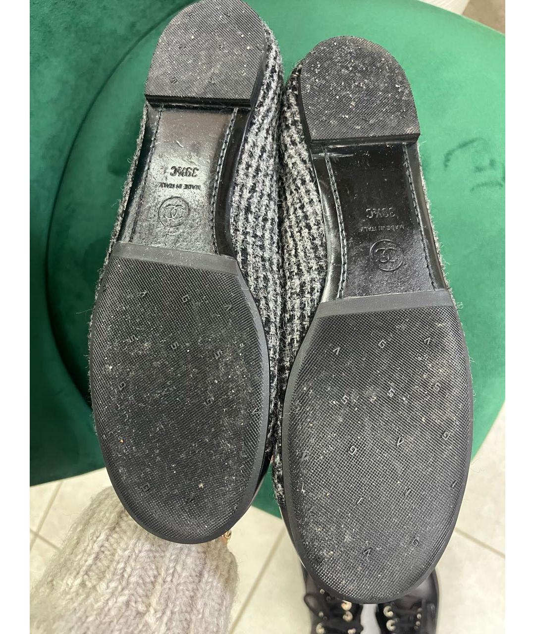CHANEL Серые балетки, фото 5