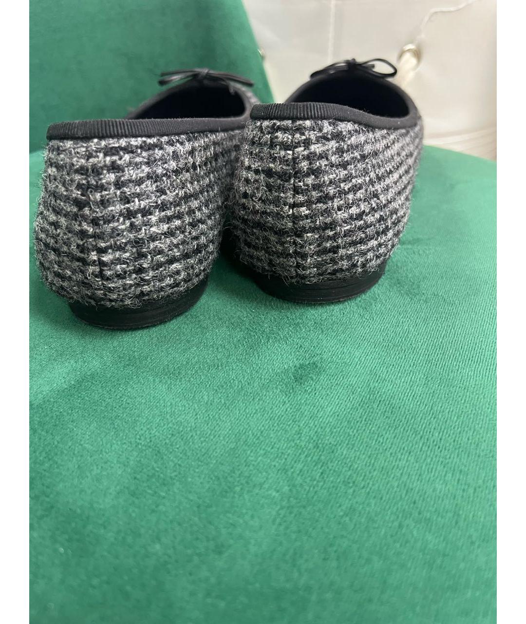 CHANEL Серые балетки, фото 3