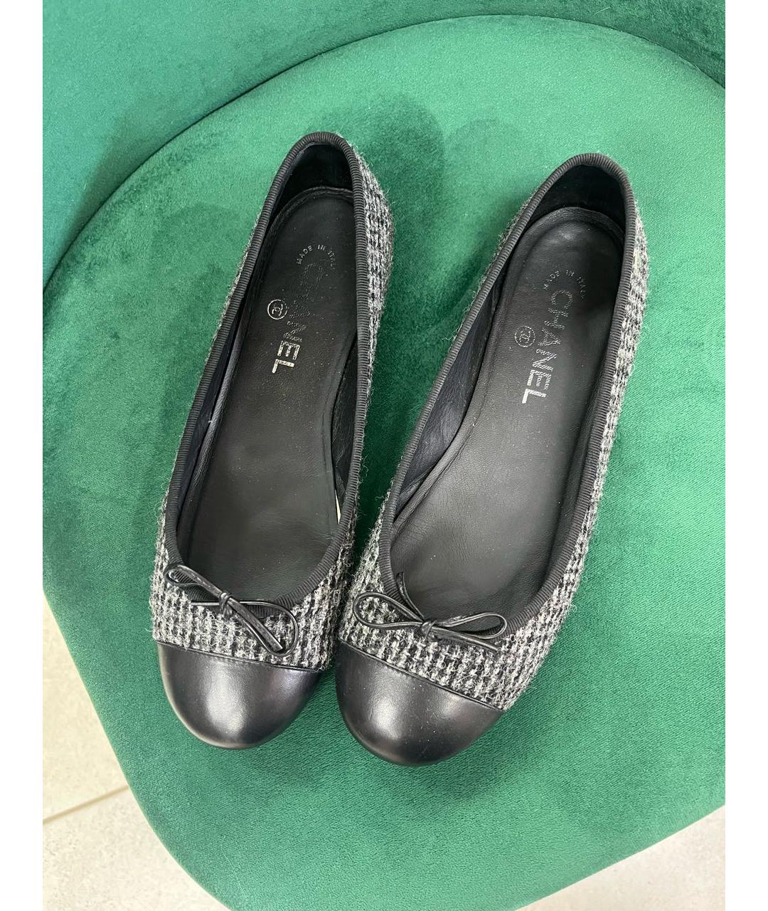 CHANEL Серые балетки, фото 4