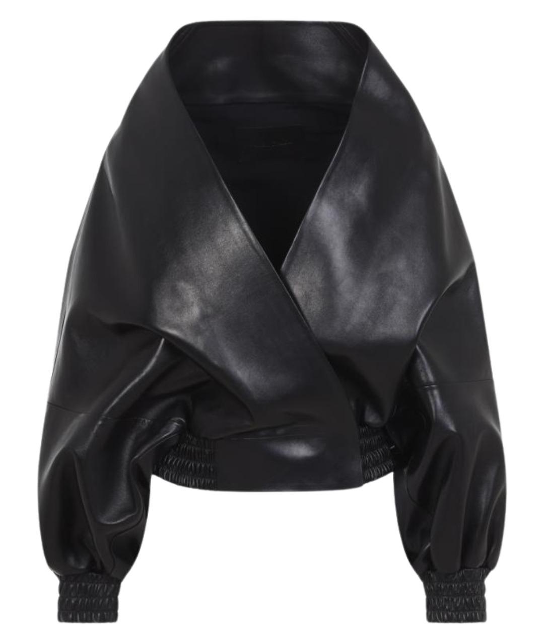 BALENCIAGA Черная кожаная куртка, фото 1