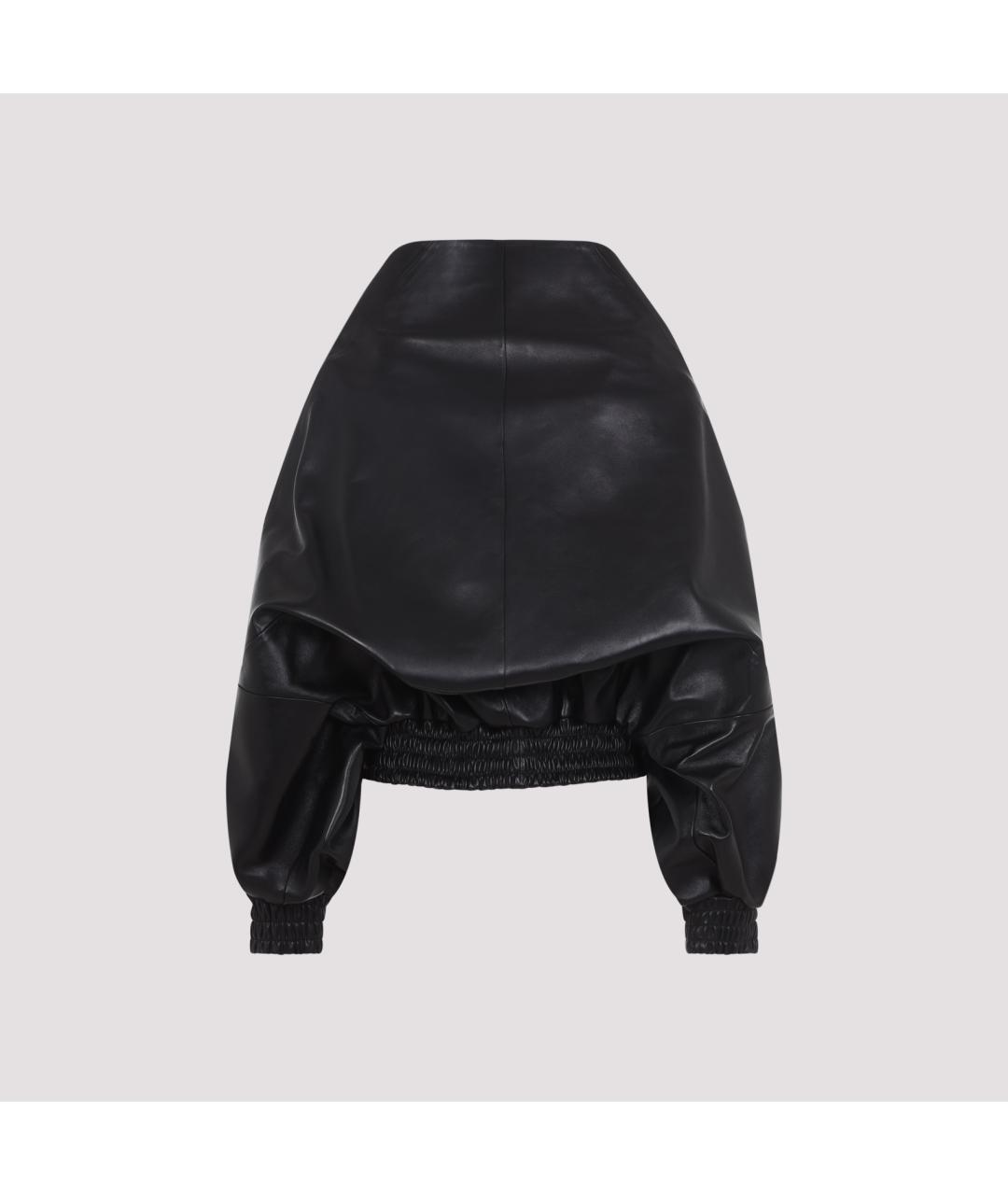 BALENCIAGA Черная кожаная куртка, фото 2