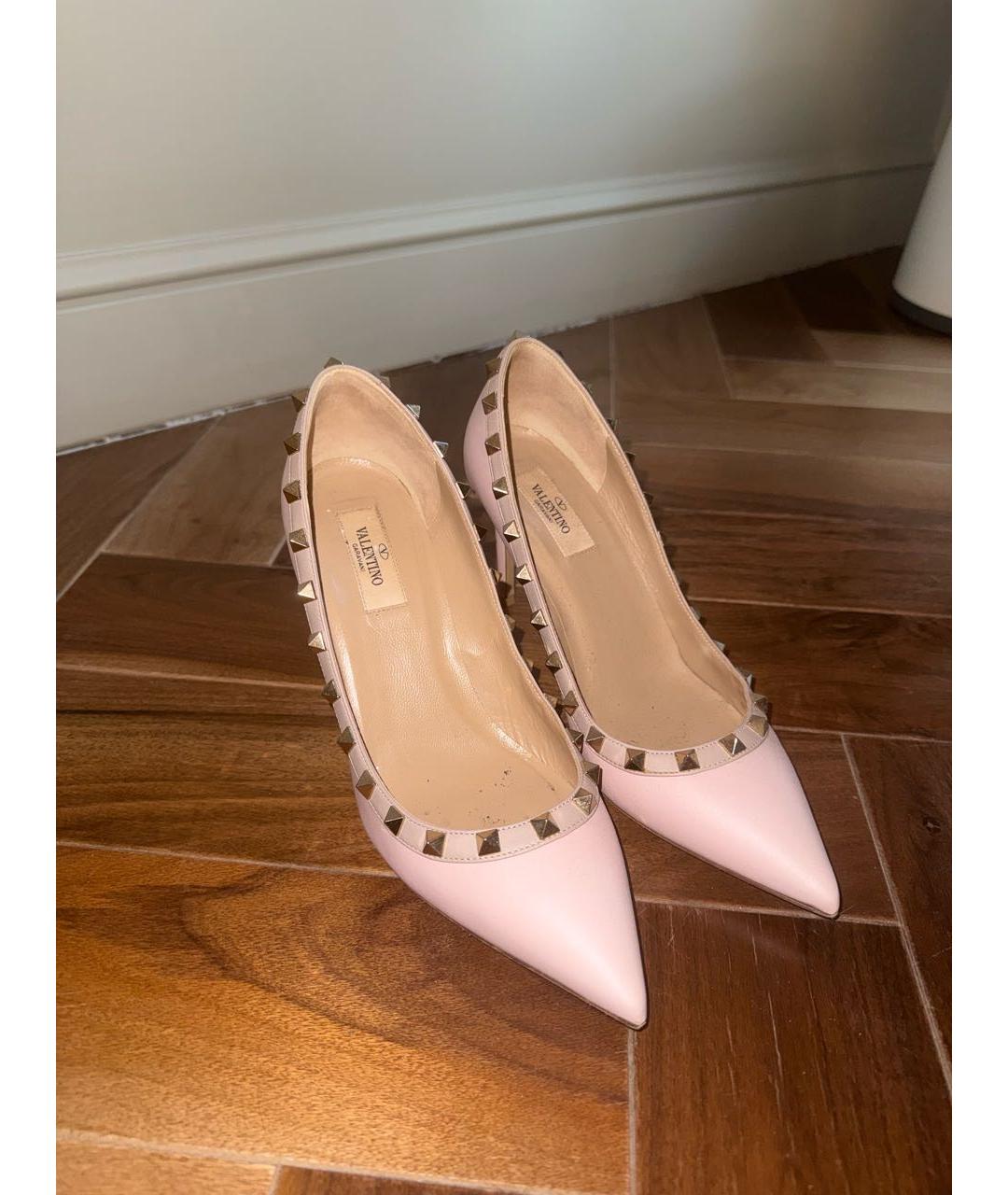 VALENTINO Розовые кожаные туфли, фото 2