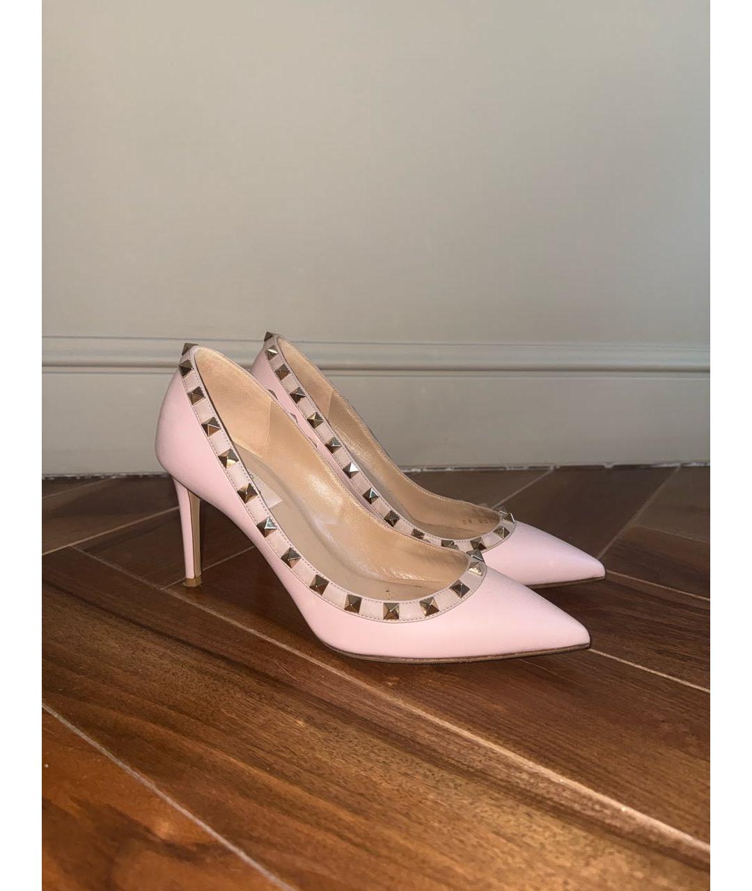 VALENTINO Розовые кожаные туфли, фото 5