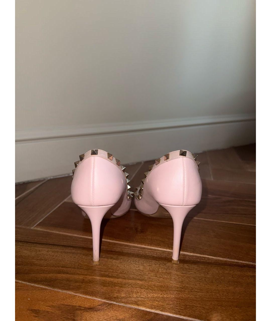 VALENTINO Розовые кожаные туфли, фото 4