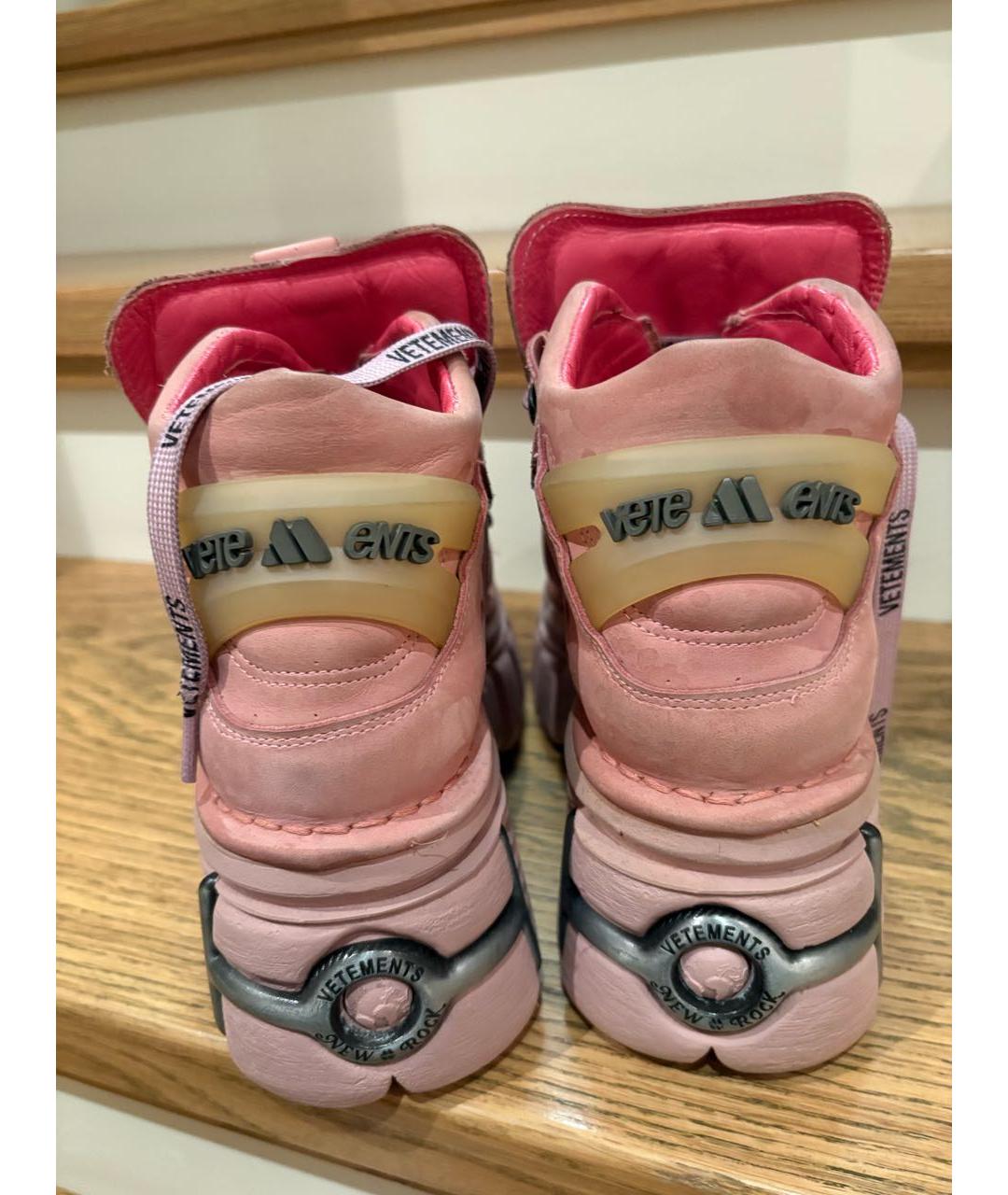 VETEMENTS Розовые замшевые ботинки, фото 3