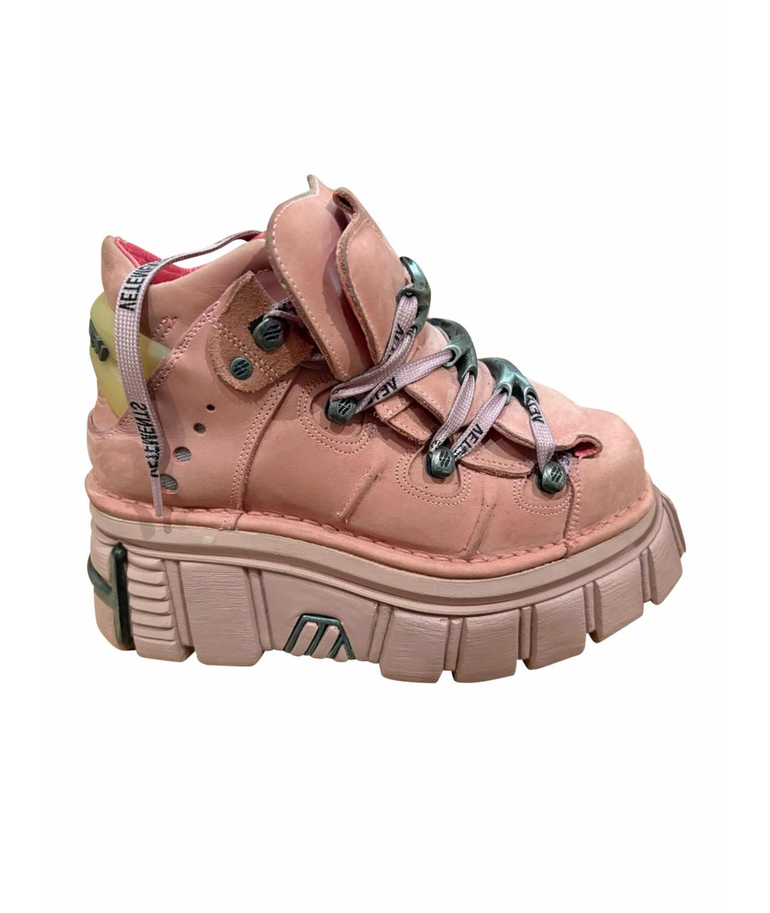 VETEMENTS Розовые замшевые ботинки, фото 1