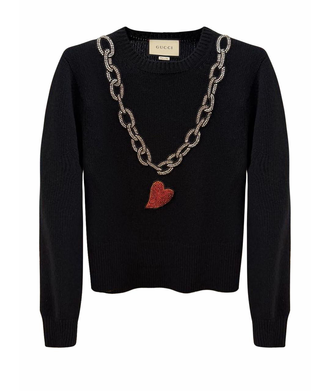 GUCCI Черный шерстяной джемпер / свитер, фото 1