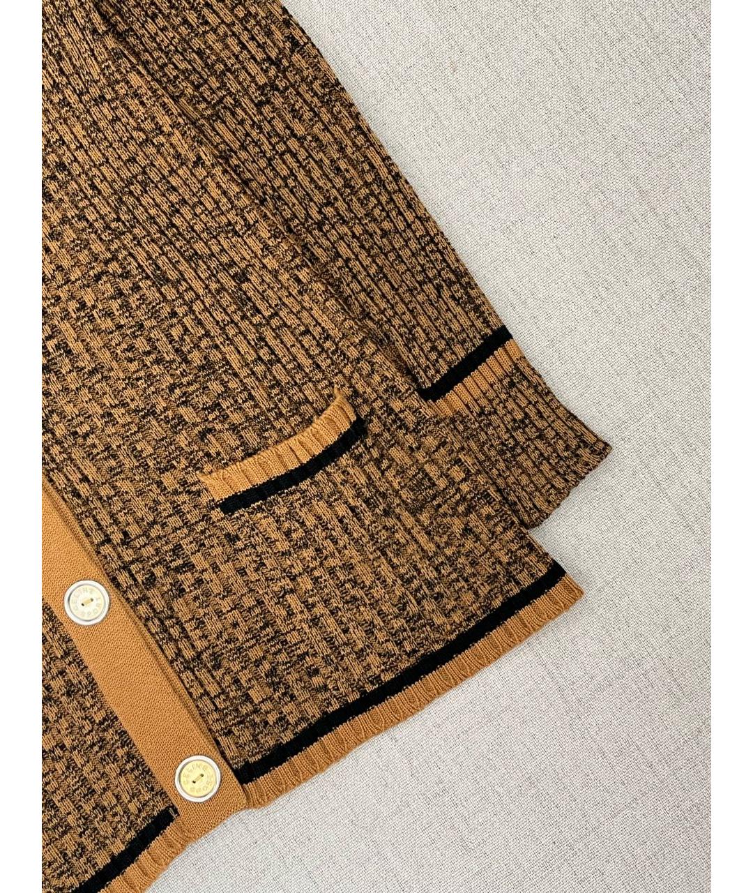 CELINE Коричневый шерстяной кардиган, фото 3