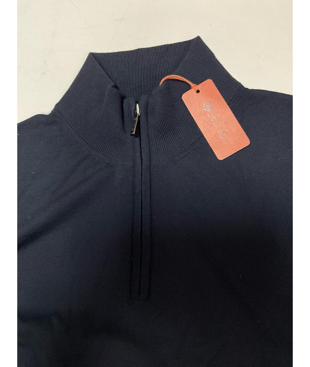 LORO PIANA Синий шерстяной джемпер / свитер, фото 4