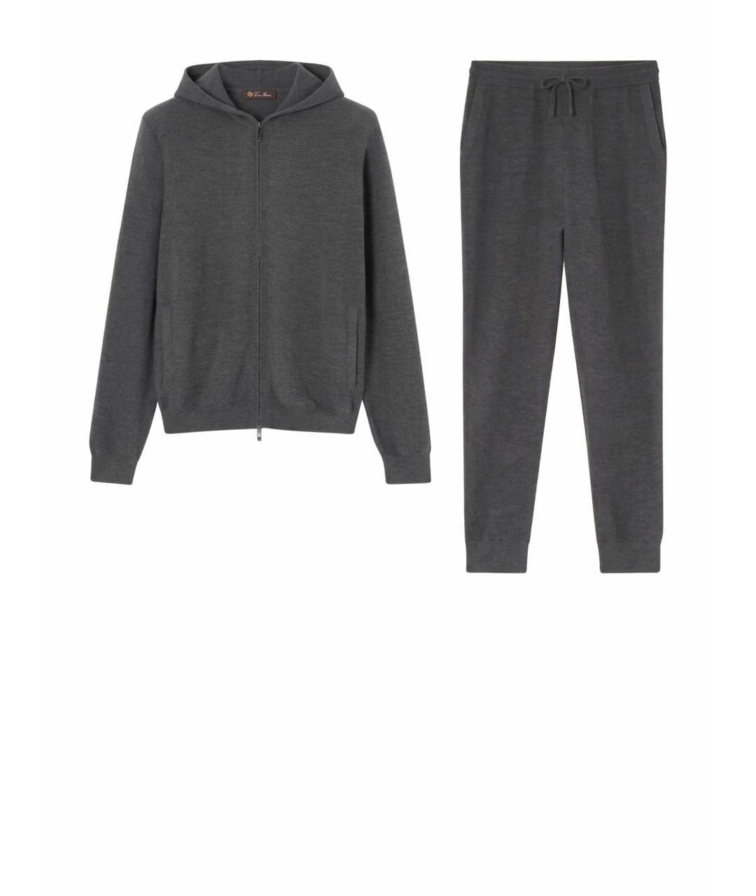 LORO PIANA Синий шерстяной спортивный костюм, фото 1