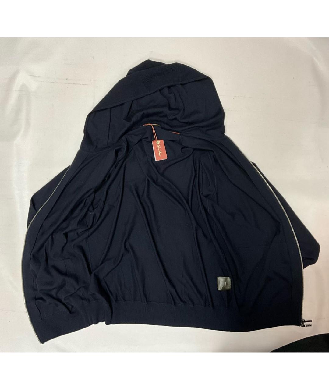 LORO PIANA Синий шерстяной спортивный костюм, фото 2