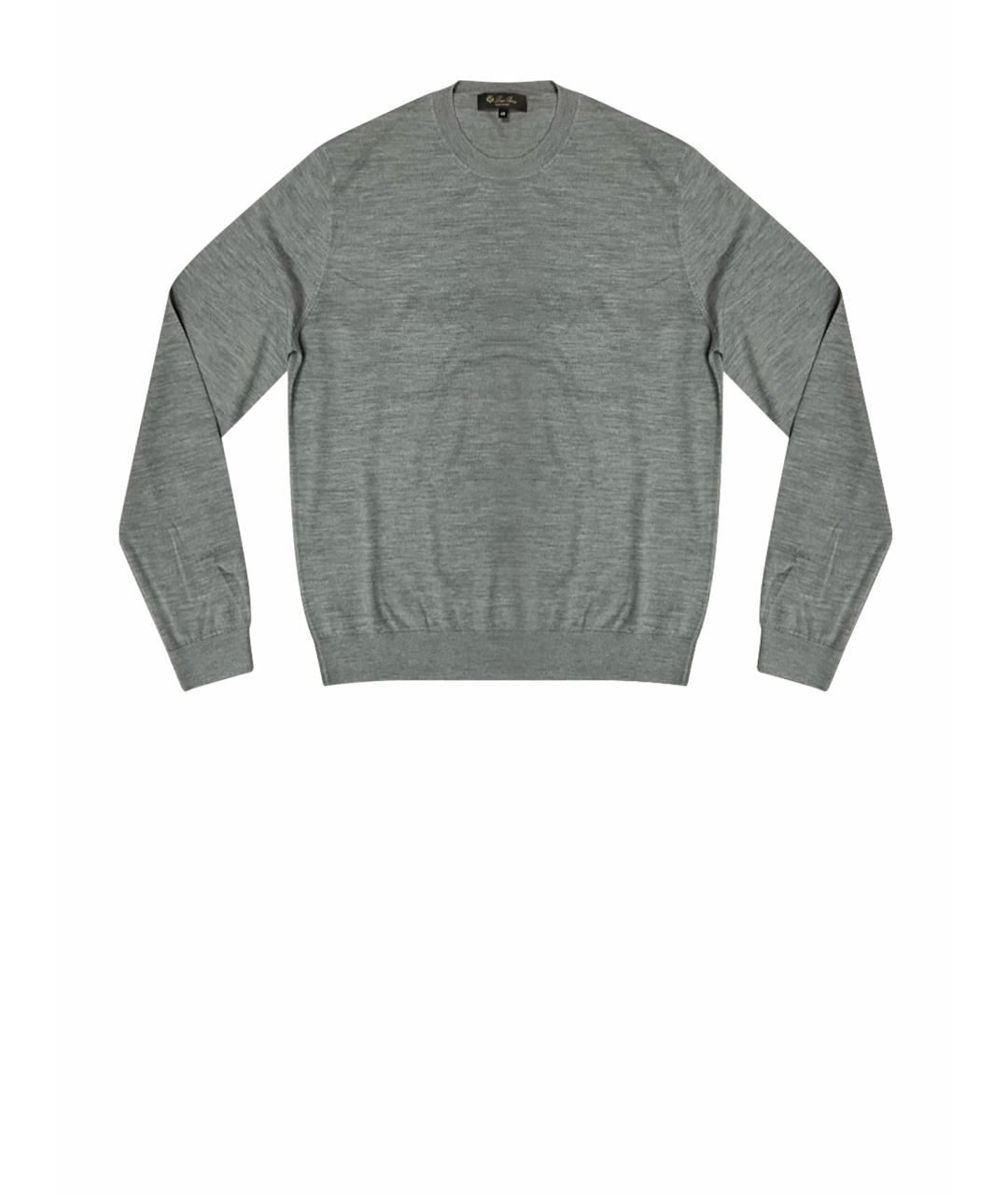 LORO PIANA Серый шерстяной джемпер / свитер, фото 1