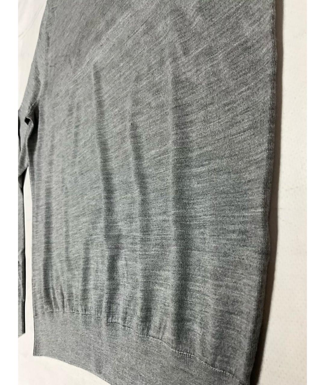 LORO PIANA Серый шерстяной джемпер / свитер, фото 2