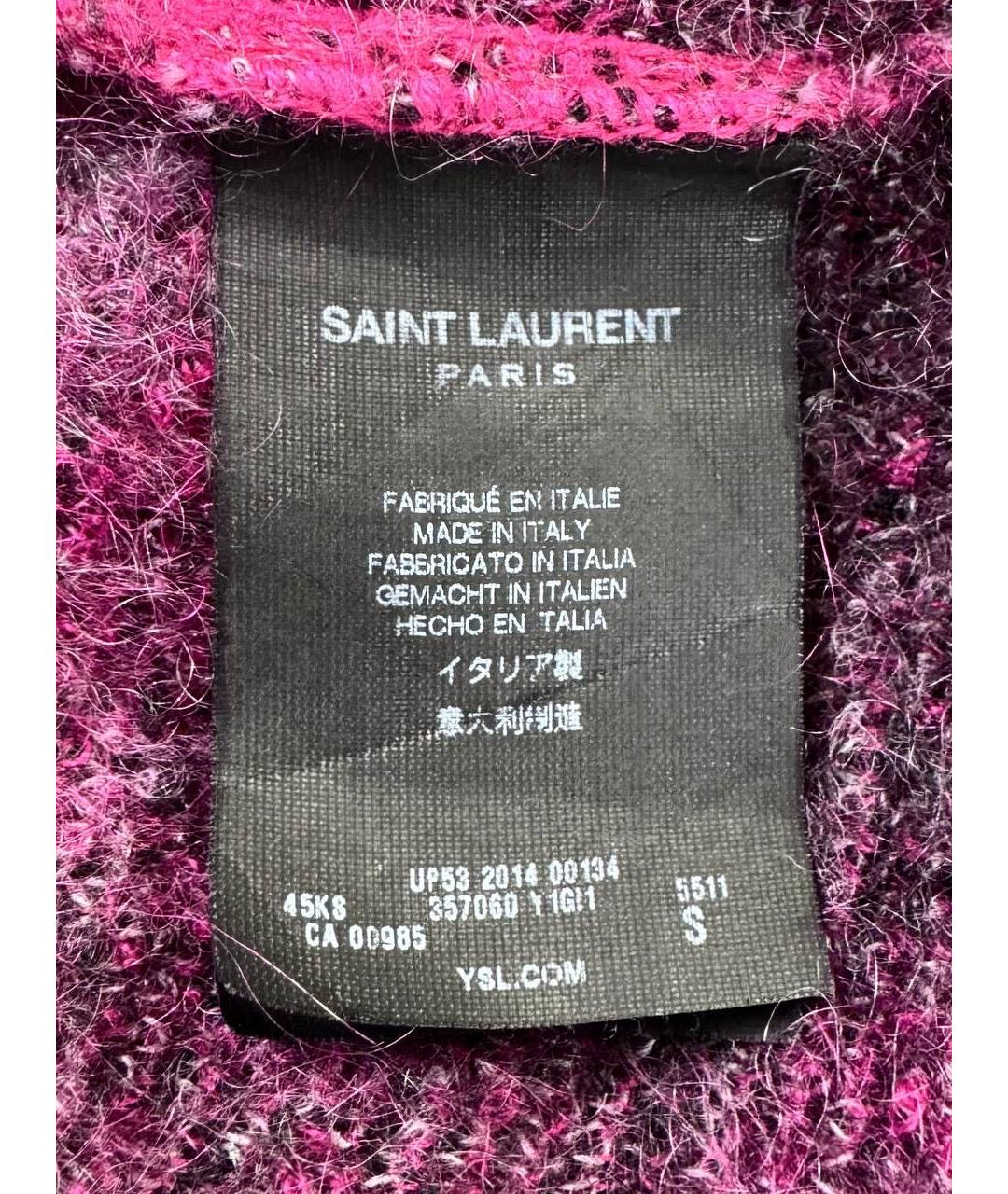 SAINT LAURENT Розовый шерстяной джемпер / свитер, фото 6